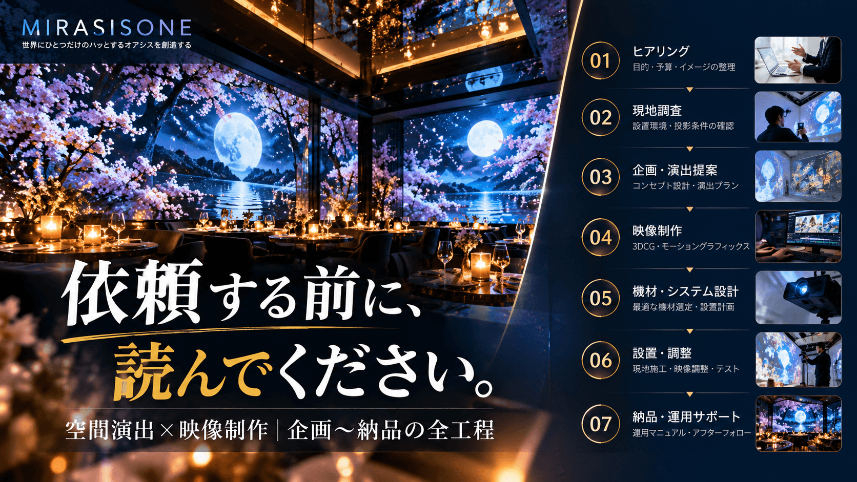 空間演出の映像制作を依頼する前に知っておくべきこと｜企画から納品までの全工程